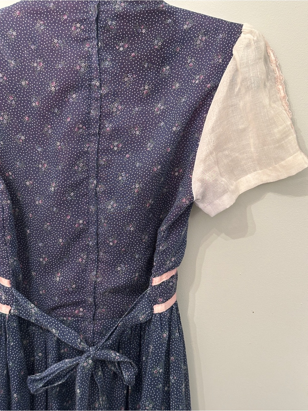 Authentic Gunne Sax 1970’s Calico Ditsy Floral Short Sleeve Maxi Prairie Dress - Picture 7 of 10
